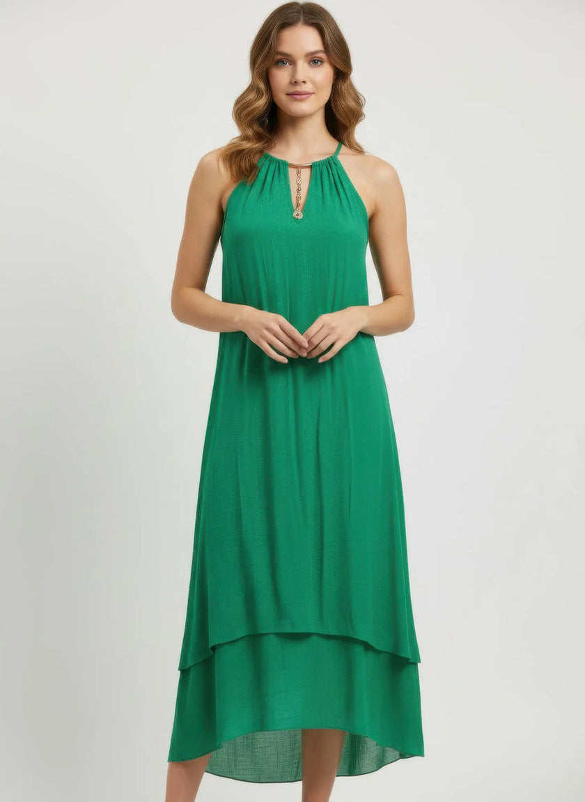 Mlle Gabrielle Solid Sleeveless Dress  Style Ratio