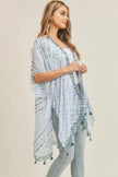Multi Dash Pattern Tassel Kimono  Style Ratio