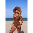 One Piece V Neck Ruched Tummy Control Swimsuit  Style Ratio