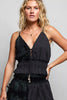 POL V-Neck Cotton Ruffled Crop Cami  Style Ratio