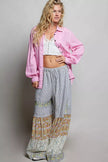 POL Washed Textured Cotton Western Button Front Shirt  Style Ratio