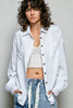 POL Washed Textured Cotton Western Button Front Shirt  Style Ratio