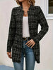 Plaid Open Front Long Sleeve Blazer  Style Ratio