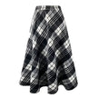 Plaid Tweed Large Pocket A Line Skirt  Style Ratio