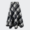 Plaid Tweed Large Pocket A Line Skirt  Style Ratio