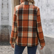 Plaid Women Vintage Notched Lapel Blazer  Style Ratio