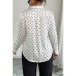 Plus Size Polka Dot Button Up Long Sleeve Shirt  Style Ratio