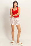 Polka Dot Drawstring Shorts  Style Ratio