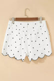 Polka Dot Scalloped Hem Shorts  Style Ratio