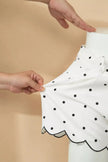 Polka Dot Scalloped Hem Shorts  Style Ratio
