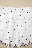 Polka Dot Scalloped Hem Shorts  Style Ratio