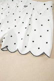 Polka Dot Scalloped Hem Shorts  Style Ratio