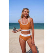 Push Up Triangle High Waisted Band Bikini  Style Ratio