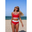 Push Up Triangle High Waisted Band Bikini  Style Ratio