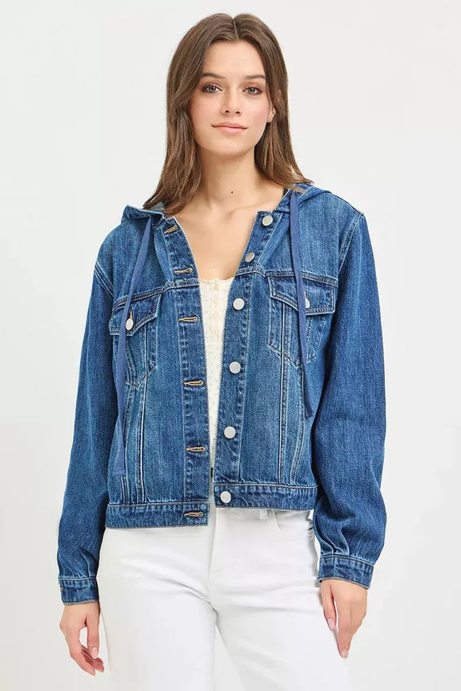 RISEN Basic Denim Jacket with Hoodie  Style Ratio