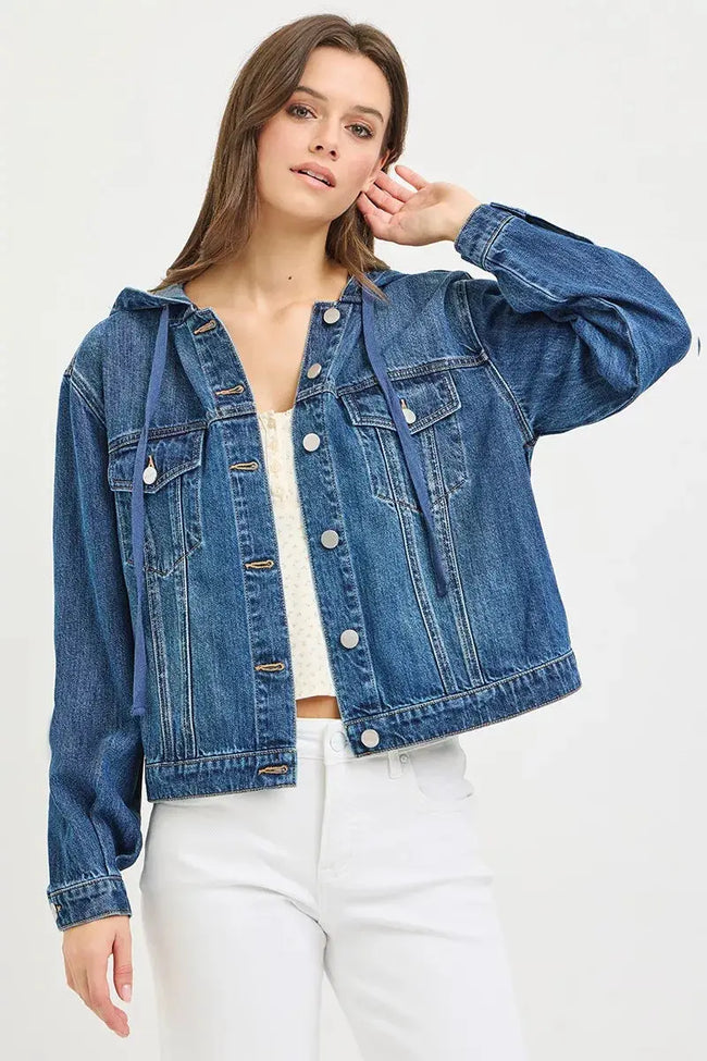 RISEN Basic Denim Jacket with Hoodie  Style Ratio