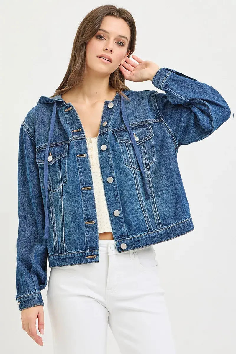 RISEN Basic Denim Jacket with Hoodie  Style Ratio