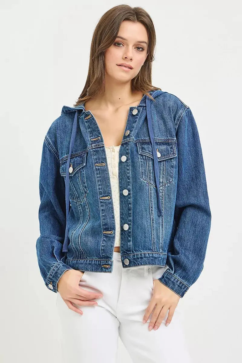 RISEN Basic Denim Jacket with Hoodie  Style Ratio