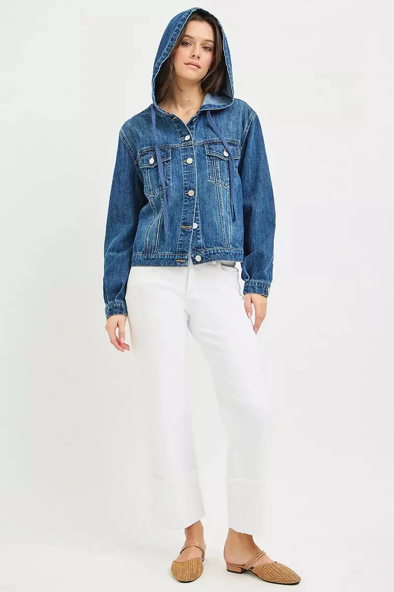 RISEN Basic Denim Jacket with Hoodie  Style Ratio