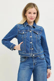 RISEN Basic Fitted Button Down Denim Jacket  Style Ratio