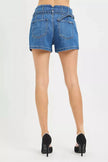 RISEN Double Button Slouchy Denim Shorts with Belt  Style Ratio