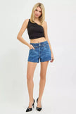 RISEN Double Button Slouchy Denim Shorts with Belt  Style Ratio