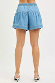 RISEN Elastic Band Slouchy Shorts With Shirred Detail  Style Ratio