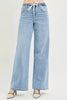 RISEN Elastic Band Slouchy Wide Jeans with Drawstring  Style Ratio