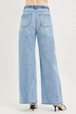 RISEN Elastic Band Slouchy Wide Jeans with Drawstring  Style Ratio