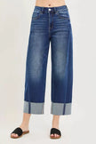 RISEN Full Size Slouchy Crop Barrel Cuffed Jeans Plus Size  Style Ratio