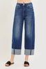 RISEN Full Size Slouchy Crop Barrel Cuffed Jeans Plus Size  Style Ratio