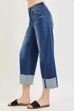 RISEN Full Size Slouchy Crop Barrel Cuffed Jeans Plus Size  Style Ratio