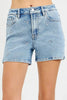 RISEN High Rise Denim Shorts with Embroidered Detail  Style Ratio