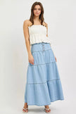 RISEN High Rise Ruffle Long Skirts  Style Ratio