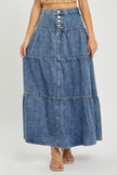 RISEN High Rise Ruffle Long Skirts  Style Ratio
