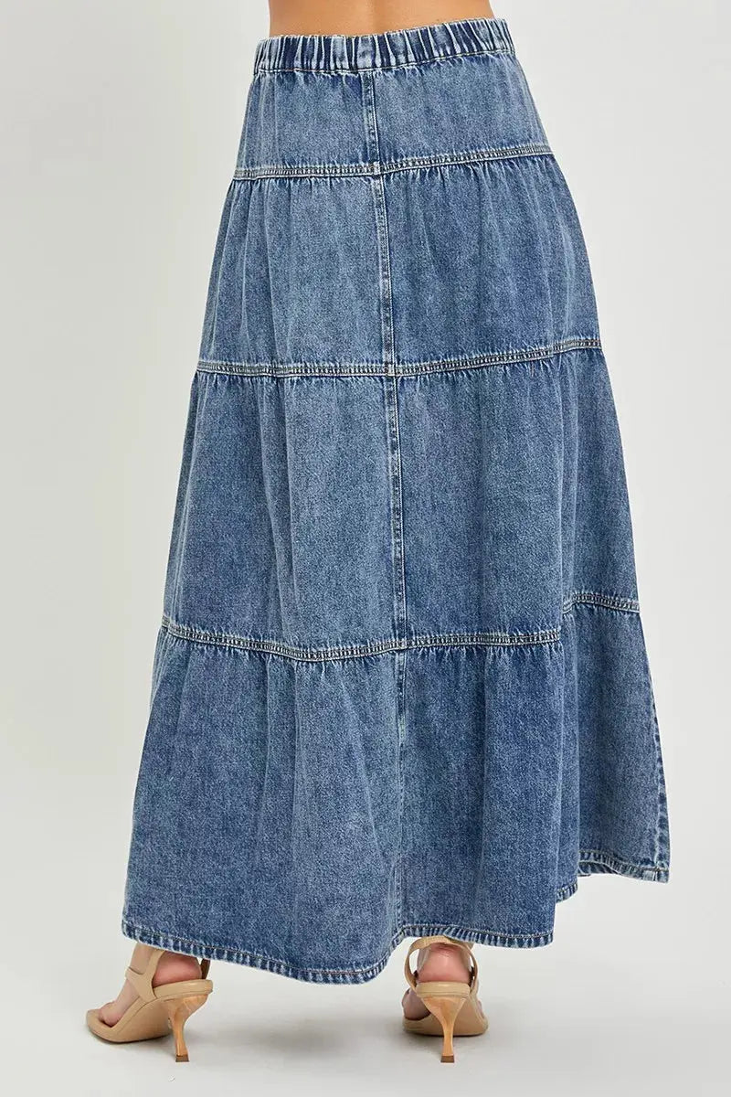 RISEN High Rise Ruffle Long Skirts  Style Ratio