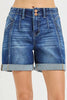 RISEN High Rise Seamed Roll Up Shorts  Style Ratio