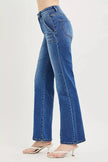 RISEN High Rise Straight Patch Pocket Seamed Jeans  Style Ratio
