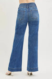 RISEN High Rise Wide Leg Wide Band Detail Jeans  Style Ratio