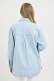 RISEN Oversized Stripe Denim Shaket  Style Ratio