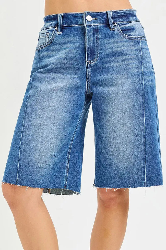 RISEN Raw Hem Slouchy Seamed Jorts  Style Ratio