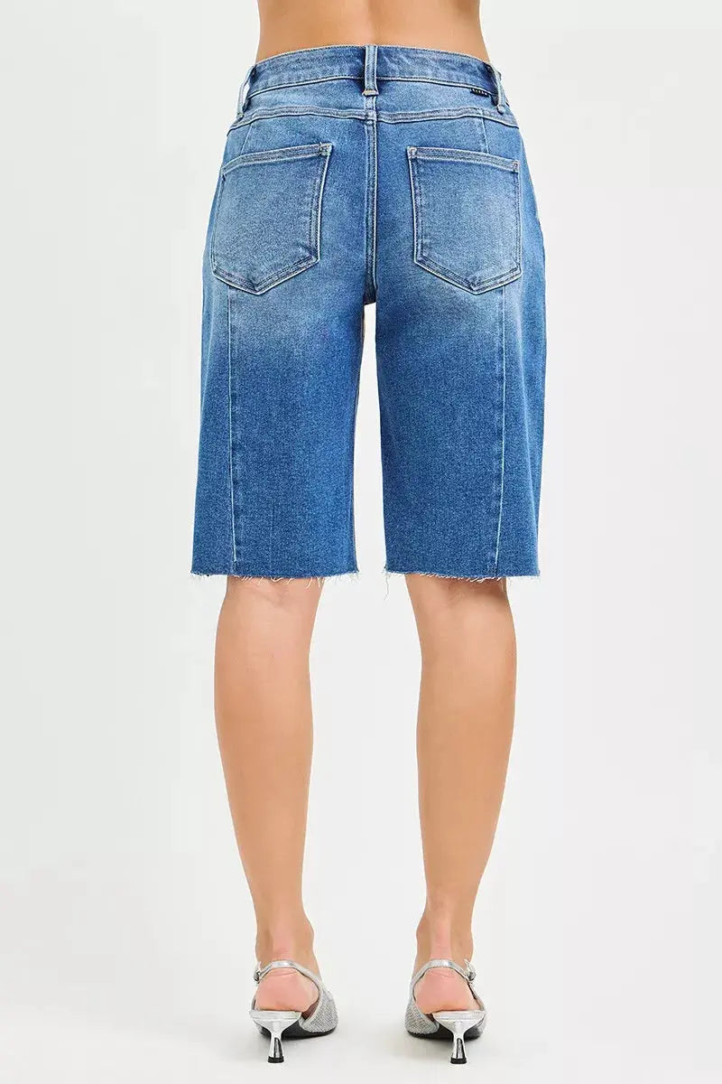 RISEN Raw Hem Slouchy Seamed Jorts  Style Ratio