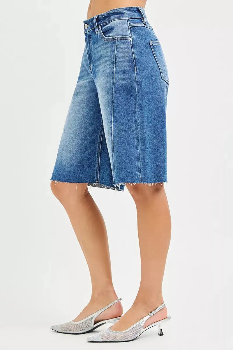 RISEN Raw Hem Slouchy Seamed Jorts  Style Ratio