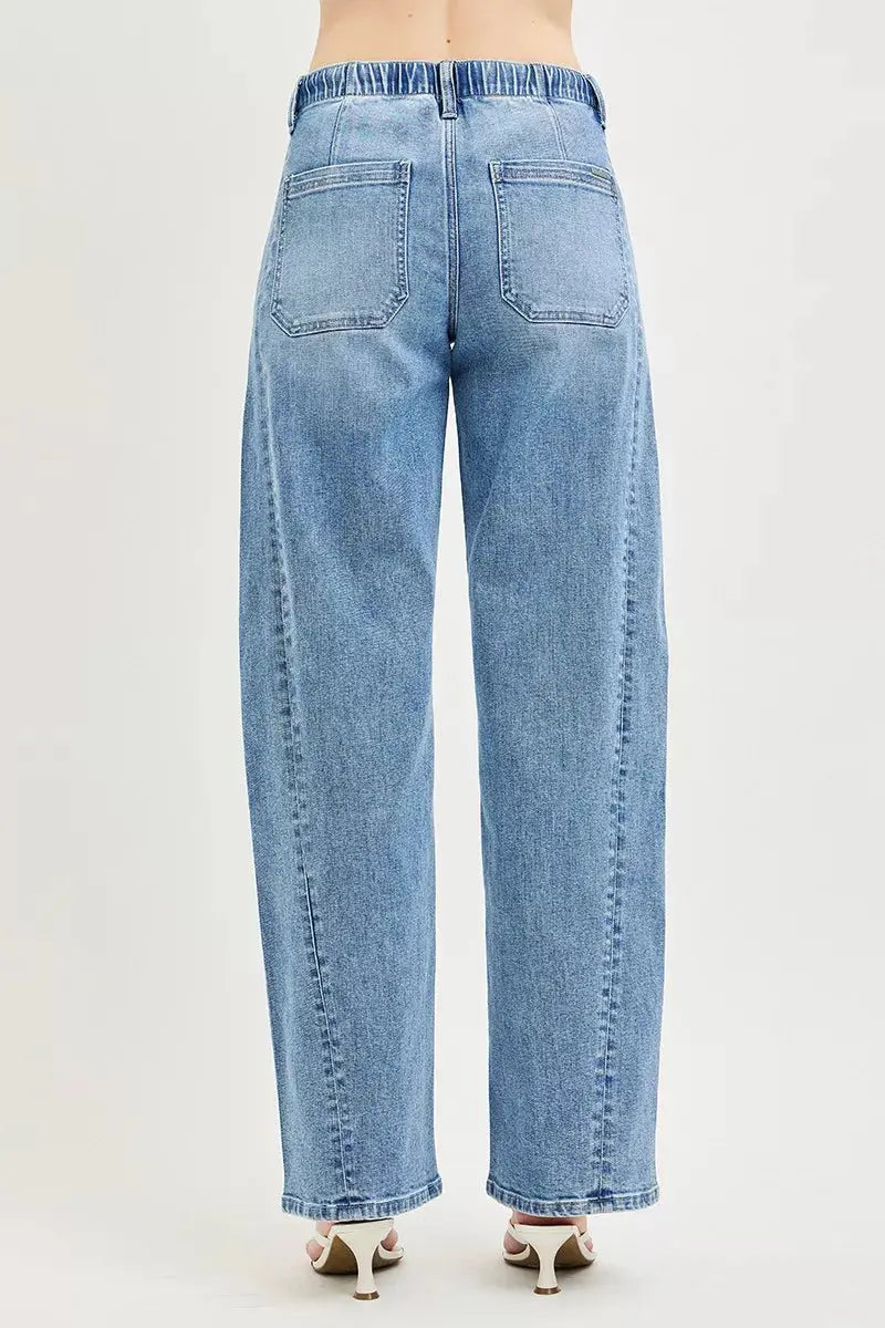 RISEN Relaxed Fit Drawstring Waist Jeans  Style Ratio