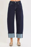 RISEN Slouchy Crop Barrel Cuffed Hem Jeans  Style Ratio