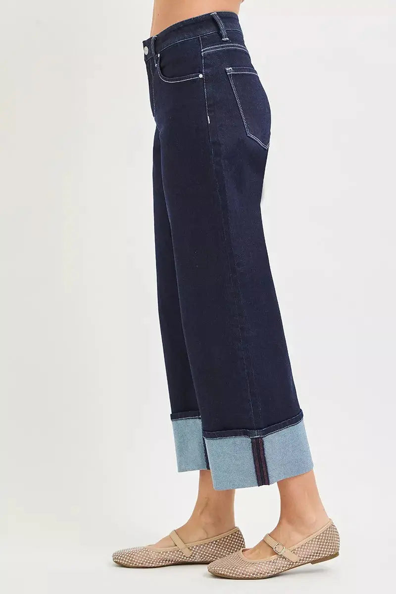 RISEN Slouchy Crop Barrel Cuffed Hem Jeans  Style Ratio