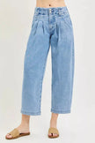 RISEN Slouchy Crop Barrel Pleated Jeans  Style Ratio