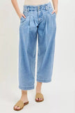 RISEN Slouchy Crop Barrel Pleated Jeans  Style Ratio