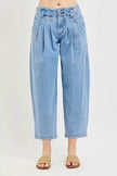 RISEN Slouchy Crop Barrel Pleated Jeans  Style Ratio