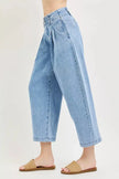 RISEN Slouchy Crop Barrel Pleated Jeans  Style Ratio